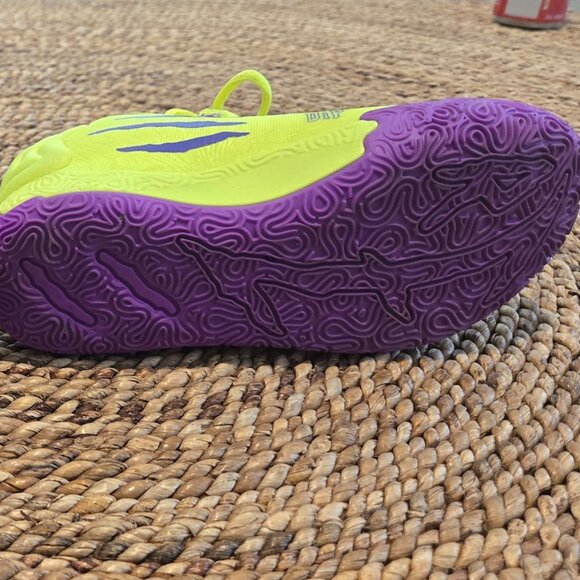 PUMA Kids MB.04 LaMelo Ball Basketball Shoes – Bright Yellow – Size 2C Worn Once - Picture 6 of 6